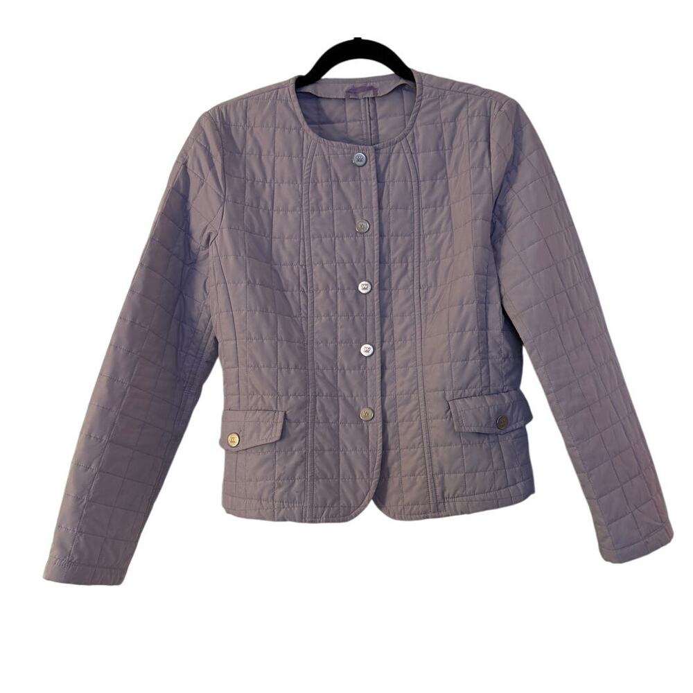Weekend Max Mara Light Indigo Quilted Cupro Jacket